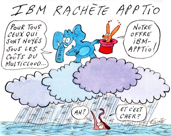 Dessin: IBM rachète Apptio pour réduire les coûts du cloud